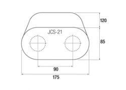 JCS-21-B (XTS) Kaksoissuodatinsukka DCOE kiihdytystorvien päälle